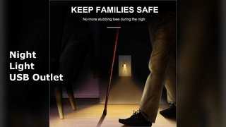 Gniazdo USB Lampka nocna odporna na manipulacje 5 V 4,8 A