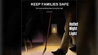 Lampka nocna z gniazdka USB 5 V 4,8 A, odporna na manipulacje