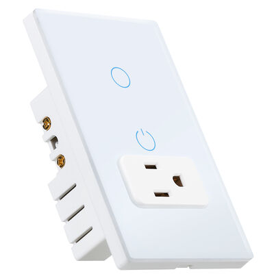 ETL/FCC Certified WiFi Smart Wall Socket with 10A Max Current and Durable ABS & PC Material